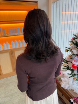 ユラギフロムユイマァル 水島店(YURAGI from YUIMARL) レイヤーカット30代40代50代ブラウンカラー