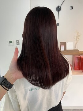 ウル 岡山駅店(ULu.) 岡山美容室暖色カラーバーガンディピンクベージュチェリー