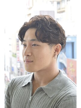 にもう 神戸三宮 ニュアンスパーマ/ブラウンカラー/men's hair