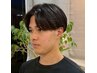 【尾上指名】 メンズカット＋毛流れパーマ＋頭皮バブル洗浄(専用機器)