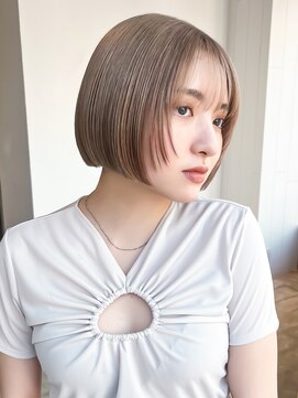 シオン(shion) ダブルカラー前髪カットボブミルクティー_F41192