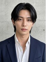 バーシャミ 博多(Baciami) 韓国センターパート×メンズウルフ|センターパート×ビジネス