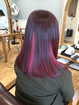 ビューティースペースラルジュヘアー(Beauty Space Large hair) ピンクハイライト