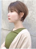 大人かわいい耳掛け小顔ショートボブ 20代30代40代 銀座