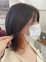 グリーン(green)&nbsp;イヤリングオレンジ　bymisaki