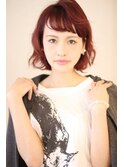 モーブピンクが個性的なカジュアルボブ☆ほつれウェーブ