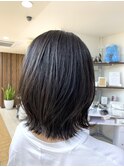 ひし形外ハネミディ/ミディアムボブ/おかっぱ/くびれヘア/小顔