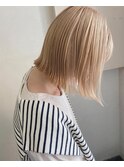 似合わせカット ハイトーンボブ 切りっぱなしボブ
