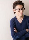 デキる男のアップバングツーブロックショートA