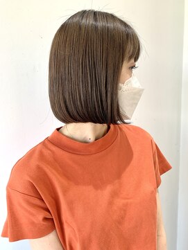 フォーク FOLK 【FOLK】透明感スモーキーベージュ☆似合わせ切りっぱなしボブ♪