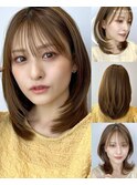 小顔効果抜群★ひし形さらっとレイヤー【髪質改善ストレート】
