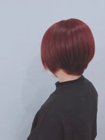 エイムヘアメイク 舟入店 大人かわいいショートボブ＋チェリーピンク