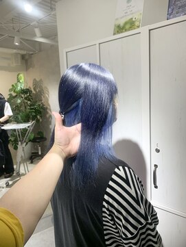 ソワン ドゥ ブレス エルネ 立花店(soin de brace elne) インナーカラー/ブルーカラー/ケアブリーチ/セミロング