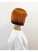 ミニボブ×オレンジエンドカラーブラック
