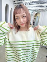 ヴィンスジオ 岐阜駅南(vince gio) ピンクベージュ/ミディアムボブ