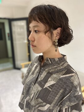 フレーム ヘア ルーム 天王寺駅前店(FRAME hair room) ぱっつんボブのラフパーマ