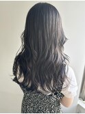 外国人風シルバーグレージュカラー×波ウェーブスタイル