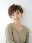 【リラックスショート】ふんわりブラウン＆柔らかレイヤー
