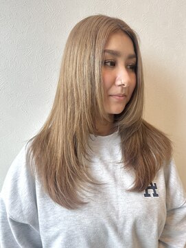 ラフ バイ マグ 南松本(R.A.F. by Mag) ブロンドベージュカラーフロントレイヤーカットケアブリーチ