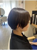 耳掛けショート/くすみベージュ