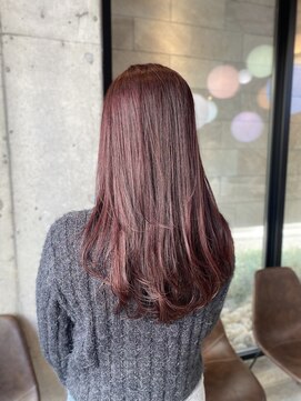 レイヤー×ワインレッドカラー