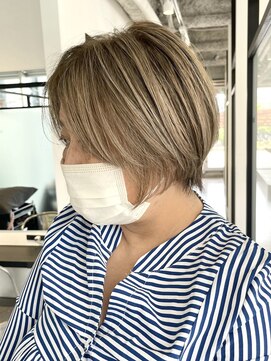 GBG 宇都宮 くびれショートボブ40代50代グレイカラー白髪染め白髪ぼかし