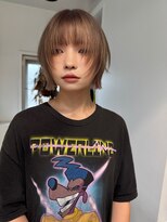 サンクマーケット 渋谷(cinq MARKET) 渋谷ブリーチカラーボブレイヤーミルクティーブラウン韓国カラー