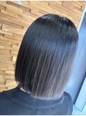 切りっぱなしボブ髪質改善