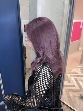 ラベンダーパープル／ブリーチダブルカラー／ダブルカラー