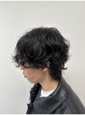 波巻きツイストスパイラルパーマ/フェザーパーマ/眉毛/メンズ