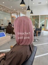 アース 若葉台店(EARTH)&nbsp;ブリーチ1回で作るやわらかペールピンクボブ｜若葉台のブリーチ