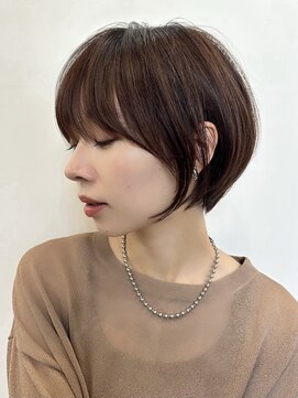 ファーストステップ 表参道(FIRST STEP) 20代30代ミニボブ切りっぱなしボブ前髪あり小顔外はねボブ韓国風