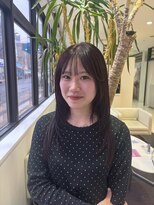 プランタン フォー ヘアー(printemps FOR HAIR) _レイヤーカット_ワインレッド_ブリーチなしカラー