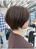 大人ショート/ダークブルー/髪質改善/イメチェン/縮毛矯正