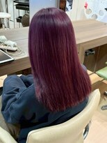 アウラ(AURA)&nbsp;盛岡ブリーチカラーミディアムレイヤーカットミルクティーカラー