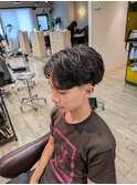 ショートセンターパート×ラフカール
