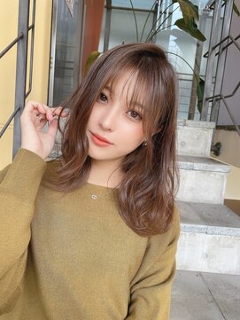 ロンド ストラーダ 心斎橋(Lond strada) 【津賀　涼】ショートグレージュカラーボブウルフココアベージュ