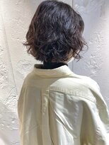 コフィー バイ メルト 吉祥寺(cofy by melt)&nbsp;【三ツ井純】ふんわり丸みショートボブパーマ ベリーブラウン