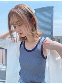 小顔×外ハネ×ハイライトカラー×イルミナカラー