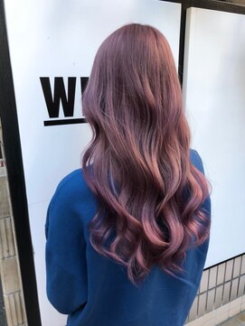 アンダーバーホワイト 広島 並木店(_WHITE) ブライトピンク/ゆる巻きウェーブ