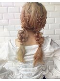 ツインテール/フルールアレンジ/ヘアアレンジ/渋谷アレンジ