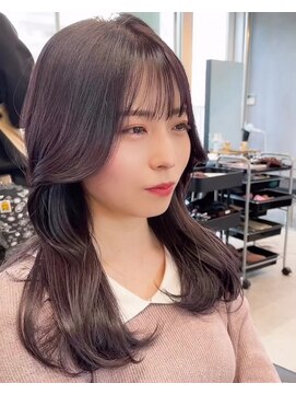 シルクレイ 吉祥寺店(Silk-lei) 中韓風 くびれミディ レイヤーカット ラベンダーベージュ