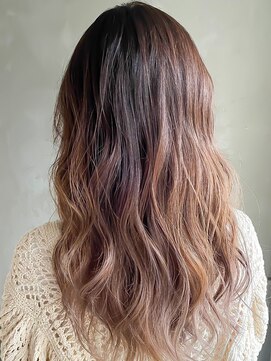 ミルク キチジョウジ(milk kichijoji) バレイヤージュベージュ/ゆるふわセミロング/20代30代40代