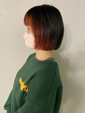 イースタイル 八事店(e style) 【sasaoka】派手目オレンジインナーカラー