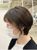 ミディアムヘアグレージュカラーハイライトカラー白髪ぼかし