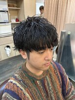 銀座マツナガ 浅草店 スパイラルパーママッシュツーブロック刈り上げ