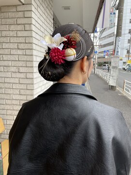 オーガニックエコ 川越(organic+eco) タイトシニヨン♪成人式ヘア