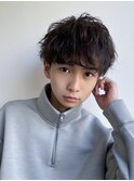 メンズパーマツイストスパイラルパーママッシュセンターパート