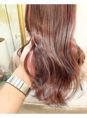 ブリーチなし/ピンクブラウンラベンダーブラウン