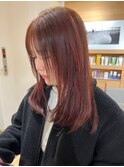 ロングレイヤー チェリーレッド ワンカール